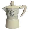 Brandani 52859 CAFFETTIERA SHANTI 1 TAZZA ALLUMINIO GRIGIO, cm 12x7x13h, 1 tazza, Fornello Gas, No Induzione