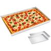 Paluplus 3 Teglie Rettangolari da Forno, Misura 30x40 cm, Placca in Alluminio con orlo alto 3 cm Svasato, Teglia Professionale per Pizza, Focaccia, Biscotti, Pane, Made in Italy -3999