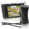 DETERMONDO 500 Cannucce Cocktail Carta Nera 20 cm x 7 mm Biodegradabili Compostabili Ecologiche per Bevande Fredde, Bar, Feste, Locali e Ristorazione