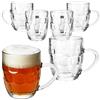 MamboCat Set di 6 tazze da birra Dijon I 200 ml, altezza 9,3 cm I per 6 persone I Tazza da birra in vetro con scudo, rilievo e manico I Tazze da birra da 0,2 l I Tazza da birra per feste