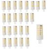JANDEI - Confezione da 25 lampadine LED 12V DC, potenza G4 3W - Bianco naturale 4000K, 500 lumen, (equivalenti a 25W alogene), 12mm Ø, lunghezza totale 46mm con perni, per interni