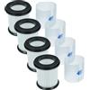 vhbw 4x filtro compatibile con Inse S6P, S6T, S6, N5S, S6 PLUS aspirapolvere - filtro HEPA nero/bianco