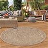 Teppich-Traum Tappeto Esterno rotondo resistente alle intemperie per giardino terrazza balcone diametro 80 cm
