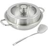 STI WOK padella saltapasta Millennium con coperchio Tipo2 induzione 32cm Acciaio INOX 304 Certificata PFAS Free facile da pulire lavastoviglie STICOOK