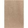 TESSO LIVING Tappeto a pelo corto, corridori, soggiorno, geometrico bohémien Beige - 200 x 290 cm - Tappeto moderno super morbido