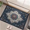 Generic Zerbino 40 x 60 cm per Interni ed Esterni, Stile persiano classico, tappetino lavabile in lavatrice, super morbido e antiscivolo,Distintivi e bordi, tappeto ingresso, blu