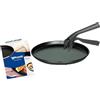 ERICAMBI®, Kit Bundle, Piatto Crisp Whirlpool Medio (Ø29cm [interno] - Ø31cm [esterno] H. 2,5 cm) per Microonde + Maniglia Universale per Piatto + eBook con 20 Ricette Gustose
