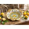 Generico Centrotavola grande in ceramica siciliana giallo e verde di santo stefano di camastra decorata a mano Limoni Art 6