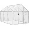 vidaXL Voliera Argento 1,79x3x1,85 m in Alluminio