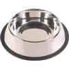 Trixie 24854 - Ciotola in Acciaio Inox con Anello in Gomma, 1,75 l/ø 30 cm