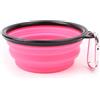 SOLUZIONIGIARDINO Ciotole per Cani da Viaggio 300 ml, Ciotola Pieghevole per Cani Acqua e Crocchette, Realizzata in Silicone Ciotola Portatile per Cani e Gatti con Moschettone, Accessori Cane e Gatto