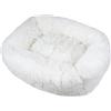 Mateju Cuccia Cane di Peluche, Lettino Gatto Rettangolare Lettino Cane Interno in Peluche Morbida Letto Gatto Lavabile Cuccia per Animali Domestici con Fondo Antiscivolo (Bianco,S 55x45cm)