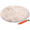 FANSU Cuscino per Cani Gatti, Colore Sfumato Inverno Cuscino Cani, Lavabile Peluche Materassino Cane, Cucce per Cani da Interno Caldo Morbida e Soffice Cuccie per Gatti (L 60x60x3cm,Beige)
