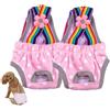 Hixingo 3 Pezzi Pannolini Cane Femmina, Lavabili Pannolini per Cani Femmina Altamente Assorbenti Mutande Cane Femmina Calore, Mutande Riutilizzabili per Cani in Calore (M,Rosa b)