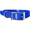 Leathercrafter Europe Biothane Gold - Collare per cani da 2,5 cm di larghezza, lunghezza a scelta, ultra resistente (65 cm, blu 319)