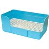 MagiDeal Lettiera di Coniglio per Gabbia per Il Bagno per Animali Domestici Forniture per Il Bagno per Animali da Bagno per lettiera angolare Cassetta per la, Blu