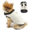 PAIDEFUL Cappotto per cani di piccola taglia, foderato in pelliccia sintetica, impermeabile, antivento, senza maniche, giacca invernale con anello per guinzaglio, caldo collare peloso, per chihuahua