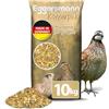 Eggersmann Körnerpick Mangime per quaglia 10 kg - Alimento completo senza OGM - Gustoso mangime con grana adatta al becco - Miscela equilibrata di grani per quaglie