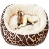 ping bu Divano letto per cani extra large, lavabile, anti-ansia, comodo, calmante per animali domestici, per cani di taglia media e grande (beige, 72 x 52 x 18 cm)
