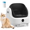 PawHut Lettiera Gatto Autopulente, Lettiera Automatica per Più Gatti