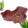 Generico Vasca per Tartarughe - Ciotole Per Cibo E Acqua Per Rettili,Piscina Con Rampa Accessori Per Acquario, Ciotola Per Anfibi, Rane, Lucertole E