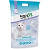 Sanicat Lettiera al silicio Gatto Diamonds senza profumo lt.15 x 2 pz.