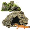 Yugugomo Tana per Rettili | Roccia Finta in Resina Caverna per Drago Barbuto per Terrario - Accessori per Acquario Paesaggio Zona per Prendere il Sole Decorazione per Tartarughe d'Acqua Gamberi Granchi