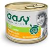 Generico Oasy umido cane adulto monoproteico, alimento completo per cani adulti di taglia piccola (small) gusto MAIALE | 6 scatolette da 200 grammi l'una.
