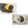 DDFS Accessori da bagno per gatti senza lembo protezioni per le orecchie con cappuccio avvolgente orecchie silenziose cuffie con cancellazione del rumore piccole giallo+blu acqua S
