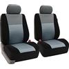 FH Group Set di coprisedili anteriori 3D Air Mesh, coprisedili per auto con schienale basso con poggiatesta rimovibile, misura universale, compatibile con airbag, coprisedili per auto, SUV, berlina