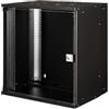DIGITUS Armadio di rete - Rack 19 pollici 12 U - non montato - montaggio a parete - profondità 400 mm - profondità utile 319,25 mm - Capacità di carico 60 kg - porta in vetro - serie SOHO Pro - nero