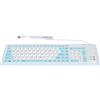 Zunate Tastiera pieghevole in silicone tastiera retrattile flessibile, 103 tasti impermeabile, antipolvere, cavo USB, silenziosa, tastiera touch morbida per notebook PC laptop (blu)