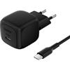 Belkin Caricatore da parete compatto da 45 W con cavo da USB-C a USB-C, ricarica rapida per Apple iPhone 16, 15, 14, Plus, Pro, Pro Max, Galaxy S25 Series, S24, Pixel 9, iPad, AirPods e altri, nero