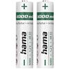 Hama - Batterie ricaricabili AAA 1,2 V, 1000 mAh, NiMH (2 pzz)