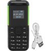 Ouitble Mini Telefono Cellulare 2G GSM Bluetooth per Anziani con Schermo da 0,66 Pollici, Telefono Cellulare Portatile Dual SIM Lettore Musicale Bluetooth Funzione di Vocale per (Nero Verde)