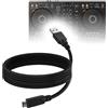 BoxWave Cavo compatibile con Pioneer DJ DDJ-FLX4 - DirectSync - USB 3.0 A a USB 3.1 Tipo C, cavo di ricarica e sincronizzazione USB C - 1,8 m - Nero