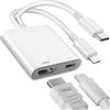Suejezt Adattatore da USB-C e Lightning a HDMI per iPhone, 4K@60Hz 100W Adattatore USB-C a HDMI per iPhone 17/16/15/14/iPad/MacBook, Adapter ipad a HDMI Certificato MFi per TV/Proiettore/Monitor