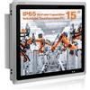 NORQIN Panel PC Industriale Integrato Da 15,IP65 Touchscreen Capacitivo 10 Punti,Senza ventola Computer All-In-One,Windows 10 Pro,Per Automazione,Chioschi,Monitoraggio(J6412,8GB RAM 128GB SSD)