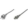 DIGITUS Cavo di collegamento alla rete - 0,75 m - da CEE 7/7 (Tipo-F) a C5 - spina / presa - H05VV-F3G - 0,75 mm² - Cavo di alimentazione