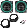 IPNOSIS Kit 2 Casse Posteriori IP-01100 Per Fiat Bravo Dal 2007 In Poi Con 2 Supporti Posteriori e 2 Connettori
