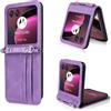 COQUE Custodia Motorola RAZR 40 Ultra Shell,Magnetico Laterale Multi-Slot Porta Biglietti da Visita Portafoglio Cover,Flip Case per Motorola RAZR 40 Ultra-Viola