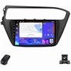 Generico Autoradio per Hyundai i20 2 GB 2018-2020 Android 14 Radio Touch Screen 9-Inch Car Radio/Wireless CarPlay/Android Auto/SWC/WiFi/GPS/Bluetooth/FM/ADAS DVR/Telecamera posteriore(X2)