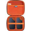 Anleo Custodia rigida da viaggio per SSD portatile SanDisk da 500 GB, 1 TB, 2 TB, 4 TB, Extreme PRO (nero+arancione, custodia per 2 dischi rigidi)