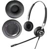 V-MOTA 2 cuscinetti sostitutivi per cuffie Jabra Biz 2400 2425 II MS Duo con cavo, 2475 II parti di riparazione cuffie (Biz 2400)