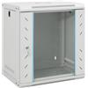vidaXL Armadietto di Rete a Parete 12U da 19 IP20 53x40x60 cm, Armadio di Rete Montato a Parete, Armadio Dati, Supporto di Rete