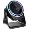 Kexpery Altoparlante Bluetooth a induzione 3 in 1 con lampada RGB altoparlante portatile microfono per casa e viaggio