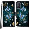 Haninsuze Cover per Xiaomi Redmi Note 11 Pro/Note 12 Pro 4G, Custodia Interno TPU Antiurto Portafoglio con Disegni [schede Fessura] [Supporto Stand] Cover Libro in PU Pelle (farfalla)