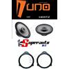 Superauto hi-fi Hertz LINEA UNO Altoparlanti coassiali da 165 mm X165 (220 W) + supporti casse Compatibile con AUDI A3 - A4 Anteriore o Posteriore 165 cm