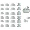Zotech Cuscinetti di ricambio per auricolari Beats Solo Buds, 12 paia S/M/L/D, in morbido silicone, grigio