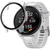 PHONILLICO Cover compatibile per Garmin Forerunner 165/165 Music - Protezione rigida Custodia trasparente Vetro temperato smartwatch